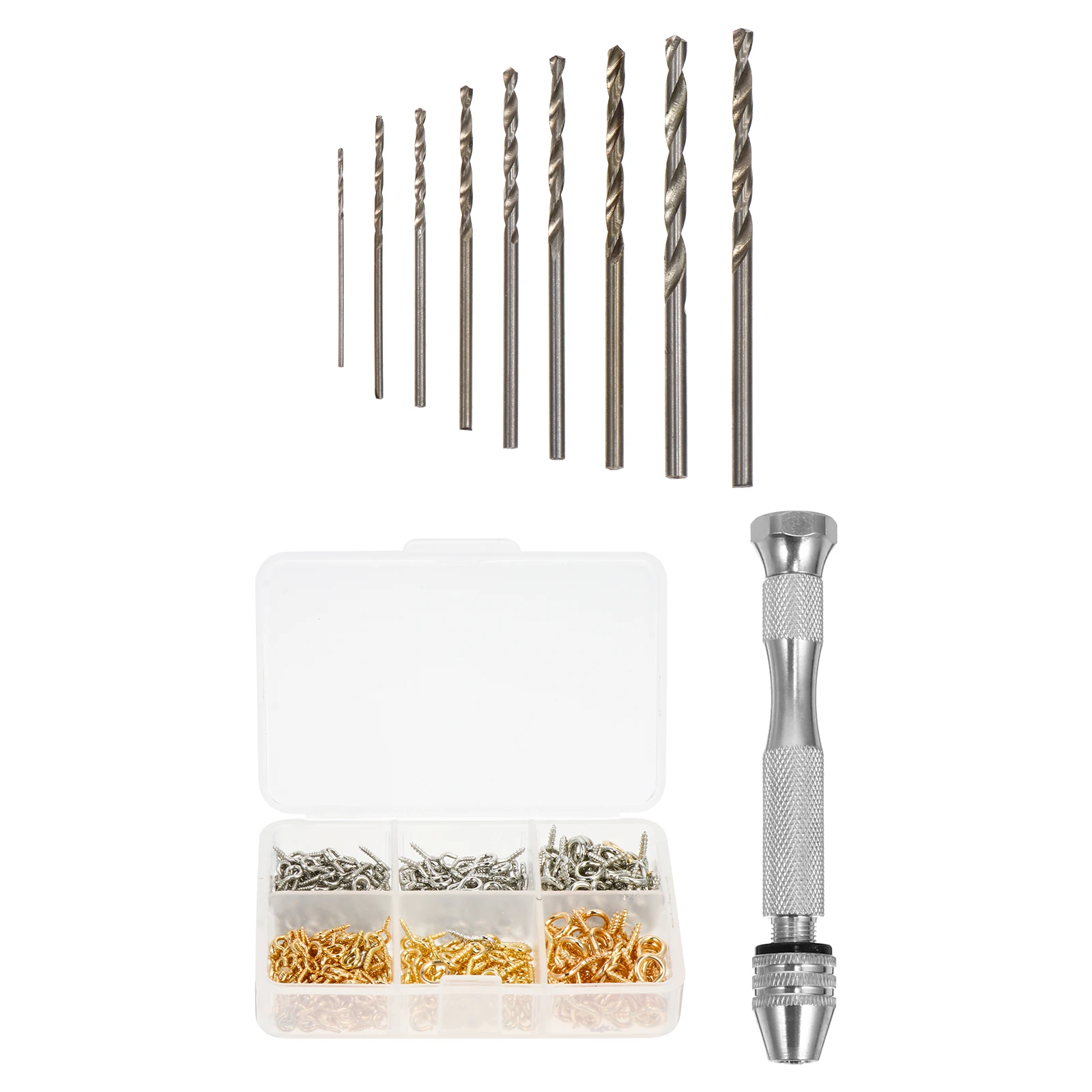 

Bit Horn Nail Tool Eye Clasp Hook Mini Threaded Jewelry Supplies Diy Eyelet Screw Art Craft Kit Hand Drill Bits Set Resin Crafts