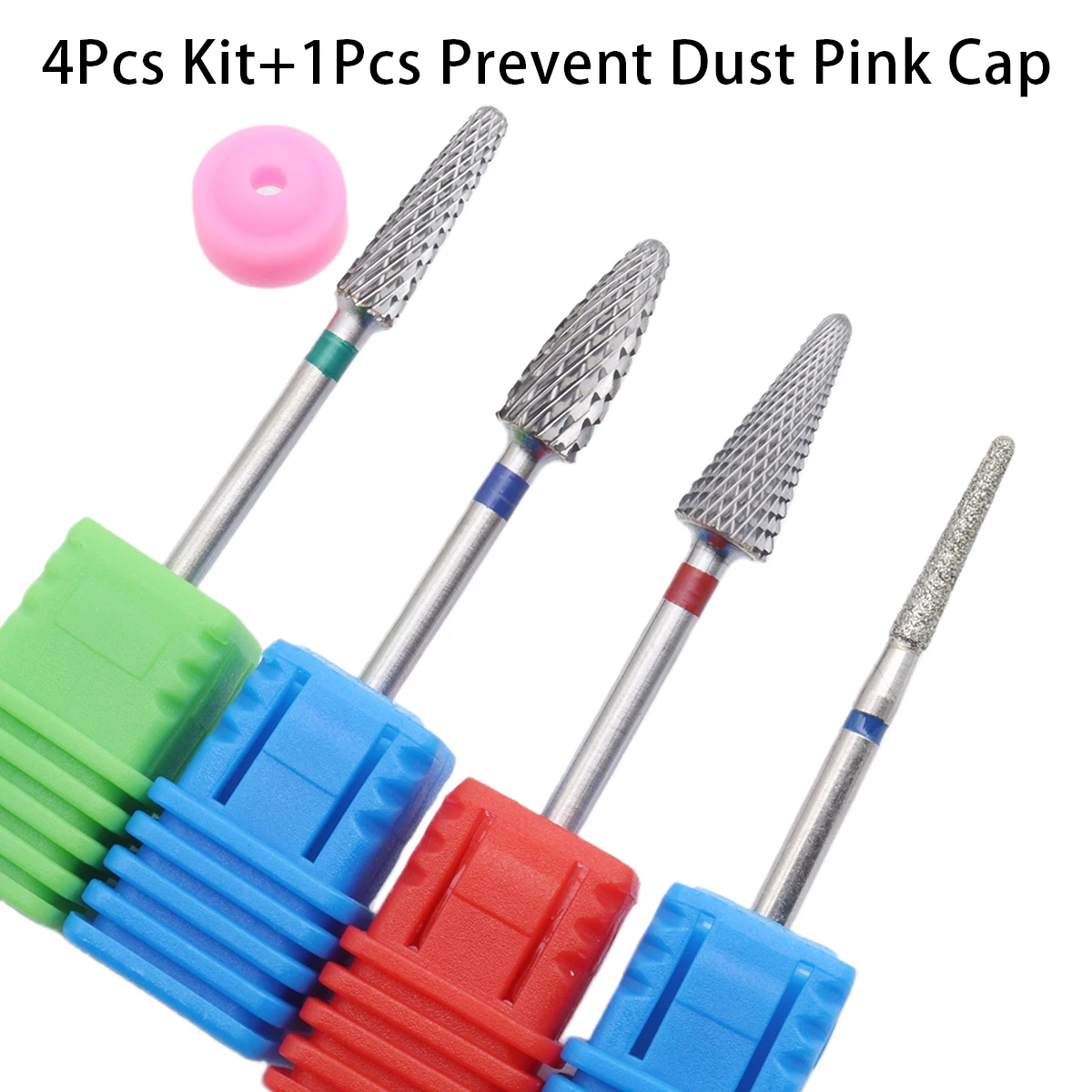 4pcs Kit Hot Pro Whole Carbide Nail Drill Bits Nail Art Electric Drill Machine Files Nail Art Tools cut and polish