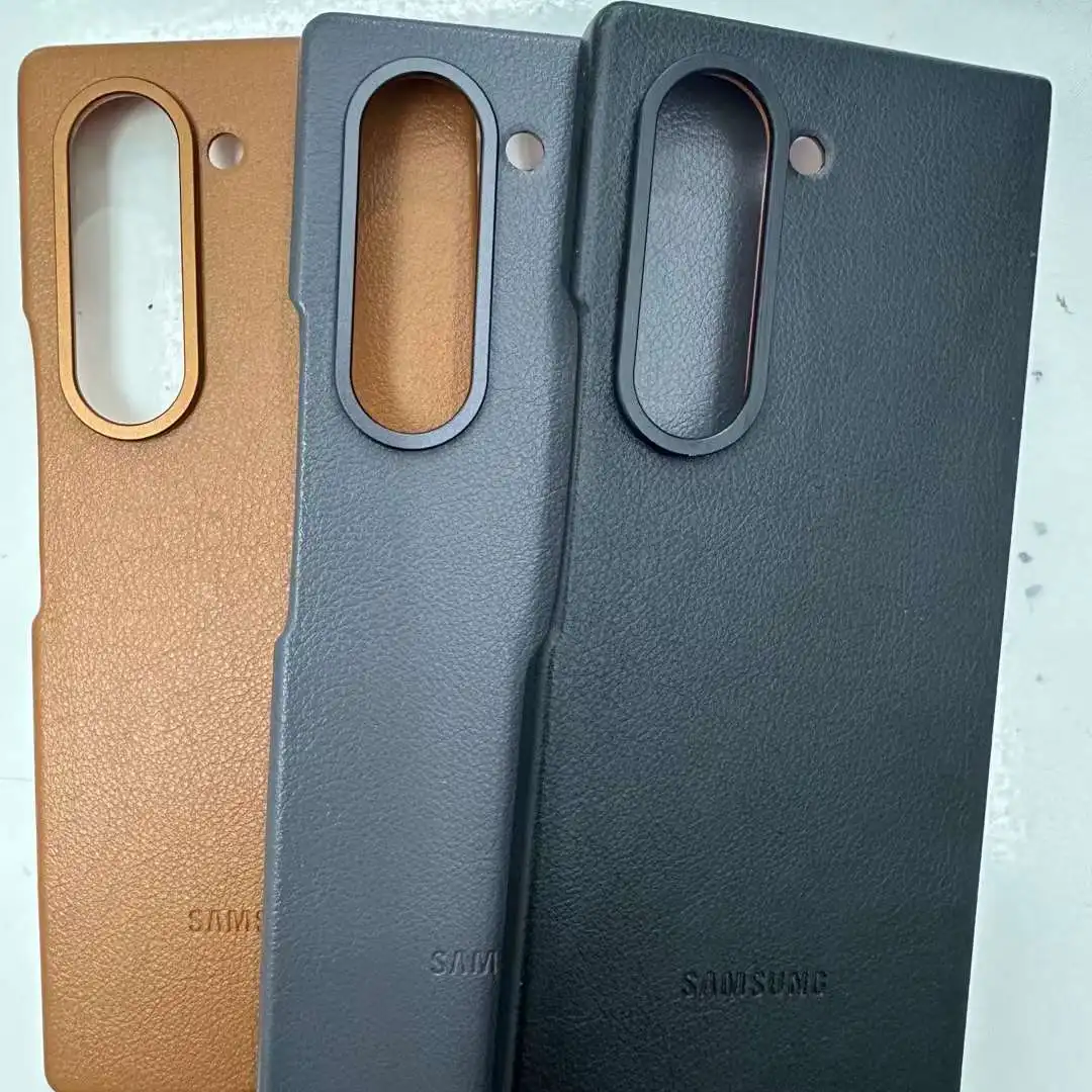 Imagem -03 - Capa de Telefone de Couro Genuíno para Samsung Galaxy Negócios High-end Fold Estojo Protetor à Prova de Choque Rio z Fold 6