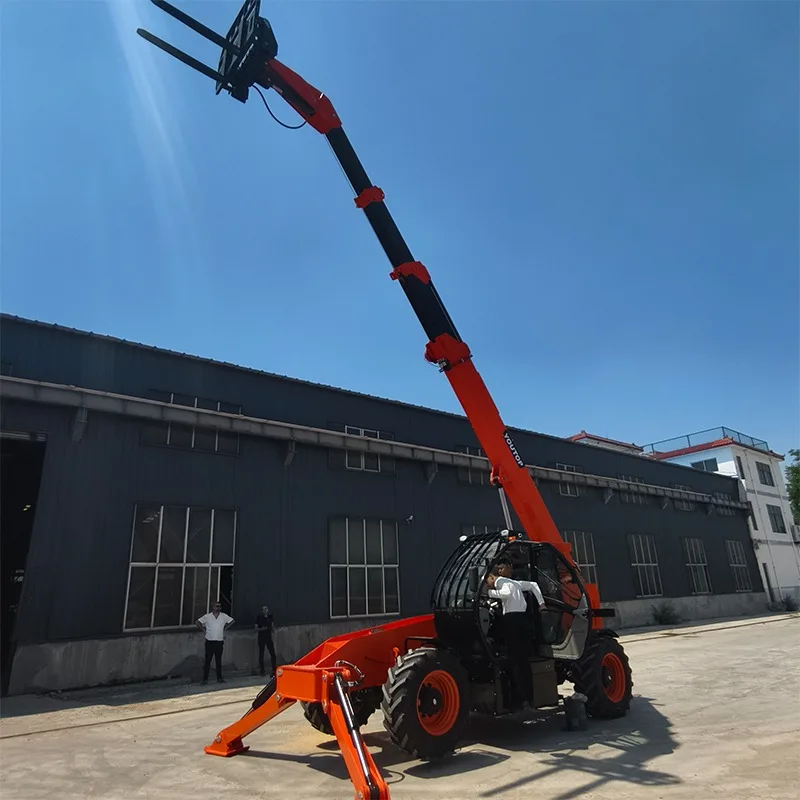Chinese Manufacturer Versatility Automatic 8T Telehandler Mini Telescopic Handler Wheel Boom Forklift