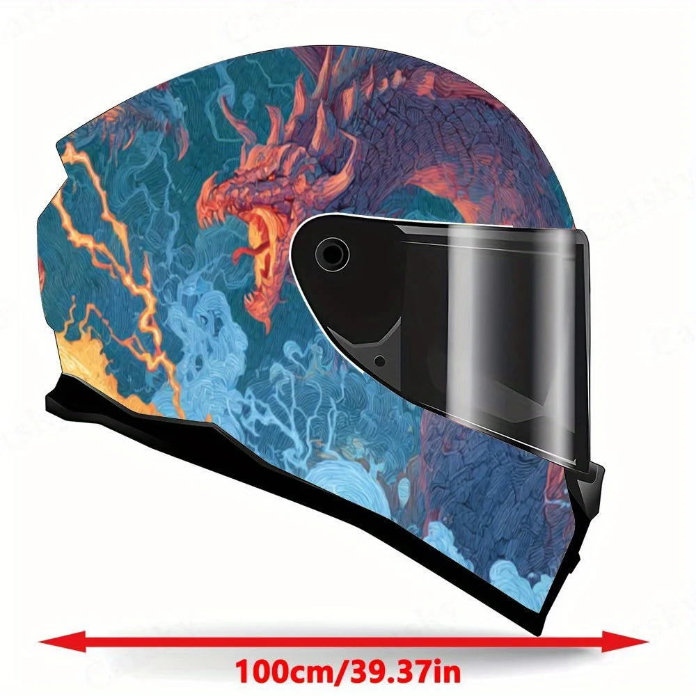 ملصق حماية من مادة PVC لخوذة التنين الأسطورية، ملحق ديكور خارجي لخوذة الدراجة النارية، مقاوم للماء وذاتي اللصق #2