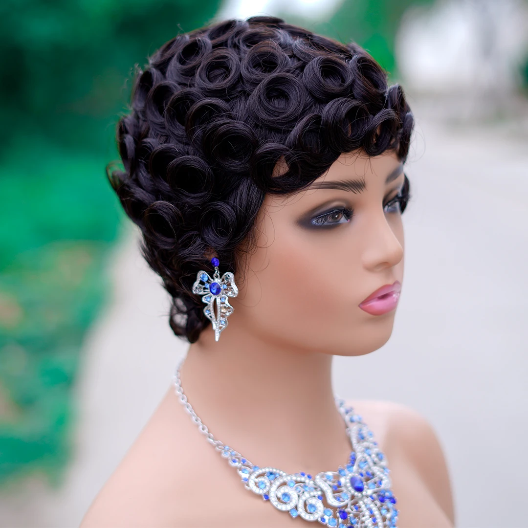 Short Bob Wigs Pixie Cut Wig Human Hair Deep Wave Lace Frontal Wig Wet and Wavy Curly Lace Front Wig Transparen Hd Lace Wigs