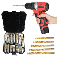 99Pcs Titanium Coated HSS Twist Drill Bit Set 1.5-10mm High Speed Steel Metric Drill Drilling Tools for Plastic Wood