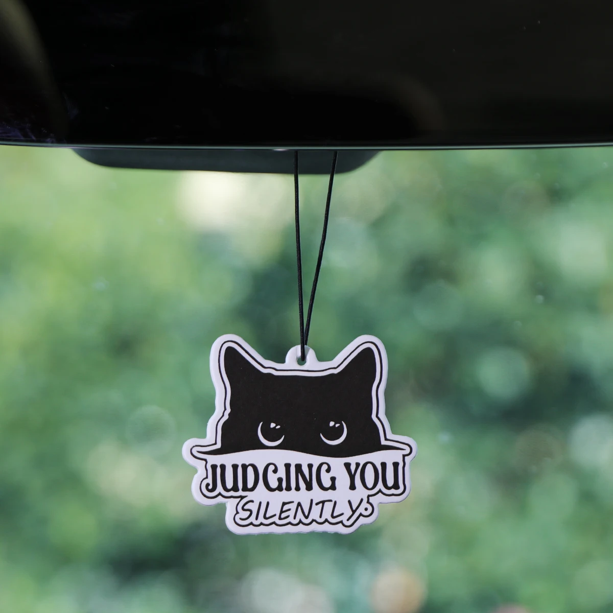 

Cute Black Cat Car Aromatherapy Tablets Car Interior Fragrance Pendant Cartoon Air Freshener Rearview Mirror Hanging Decoration