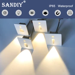 SANDIY Sensor Stair Lights Indoor&Outdoor Waterproof Led Step Lighting Motion Detector Wall Lamp Magnetic Nightlights for Hall