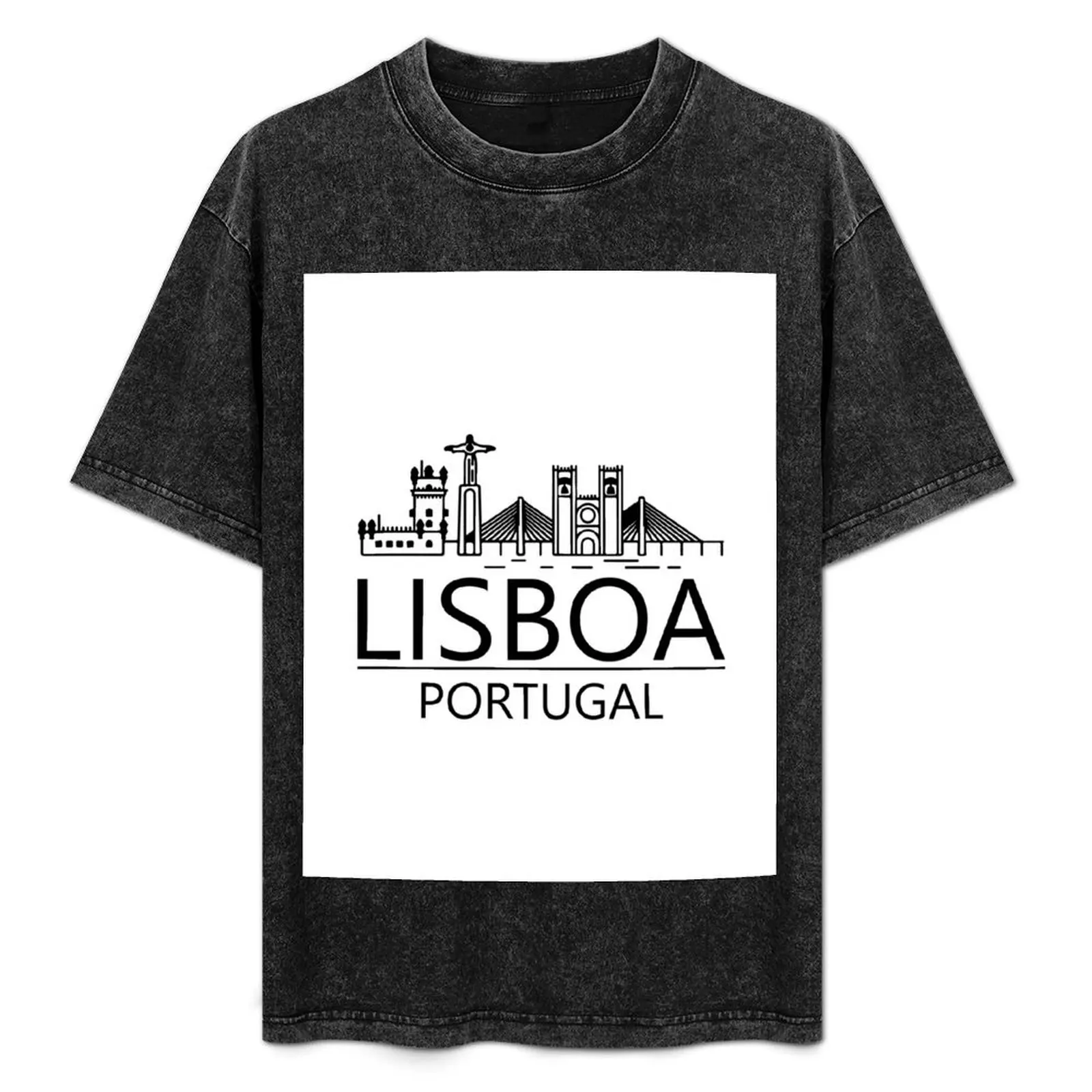 

Футболка Lisboa-Portugal, летний топ, футболка большого размера, рубашка Croswit, мужские футболки высокого качества