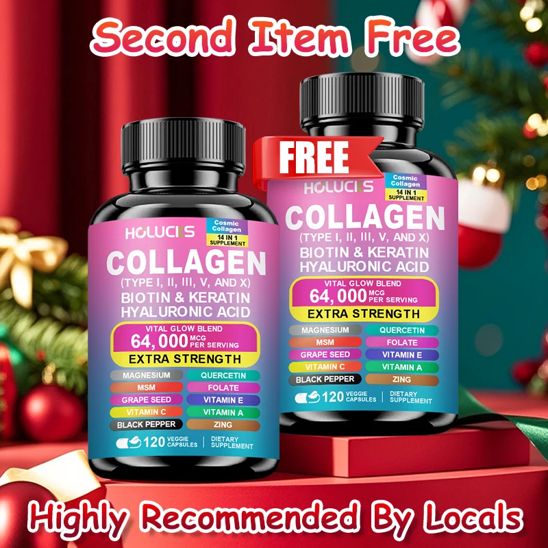 

Vegan Collagen Supplement, with Grape Seed Extract, for Enhances Skin Barrier, Hydration & Wound Healing, Skin Firmness