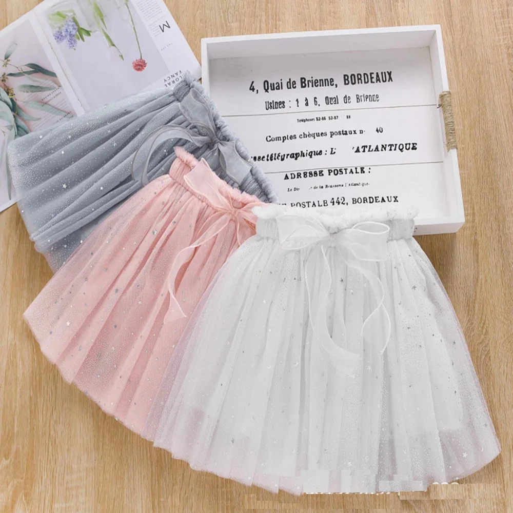 New delivery children fashion solid mesh skirt kids clothes girl dress summer spring students 100-150 2-8year