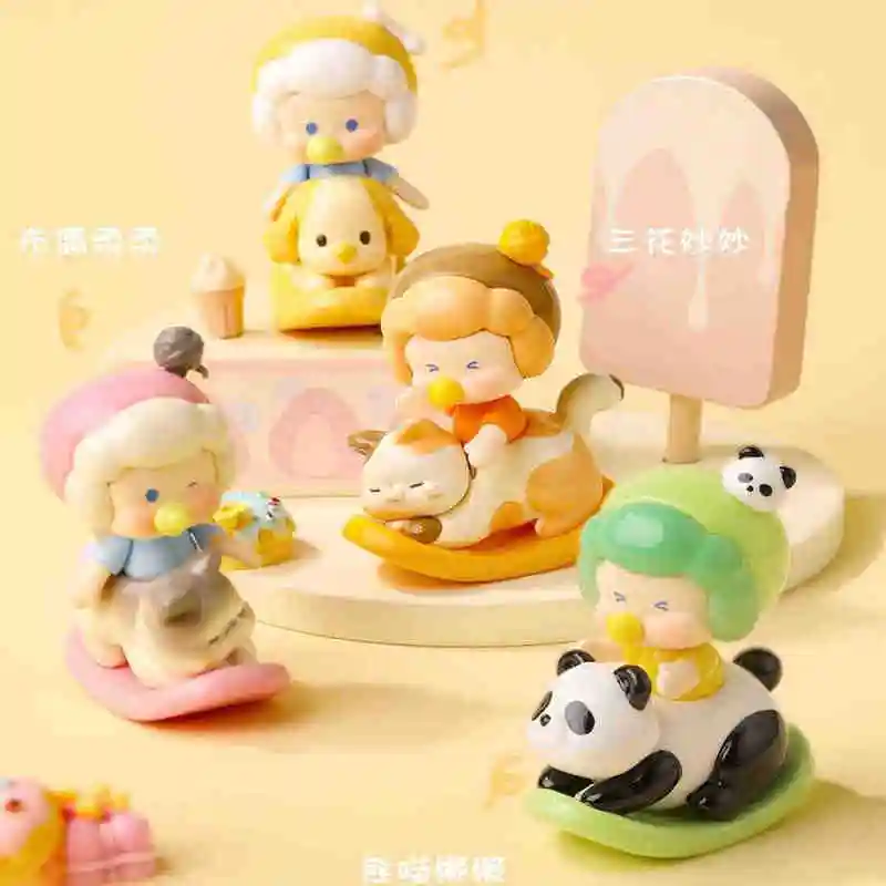 Nororo الكيوي الموسيقى هزة سلسلة صندوق أعمى 1.0 يدوية الصنع لطيف دمية صغيرة سطح المكتب الحلي مفاجأة هدية للفتيات