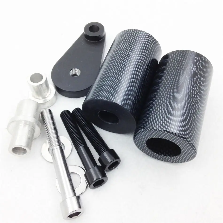 

For Yamaha YZF-R6 2003 2004 2005 / YZF-R6S 2006-2009 2007 2008 Motorcycle bike No Cut Frame Slider Crash Protector Black Carbon