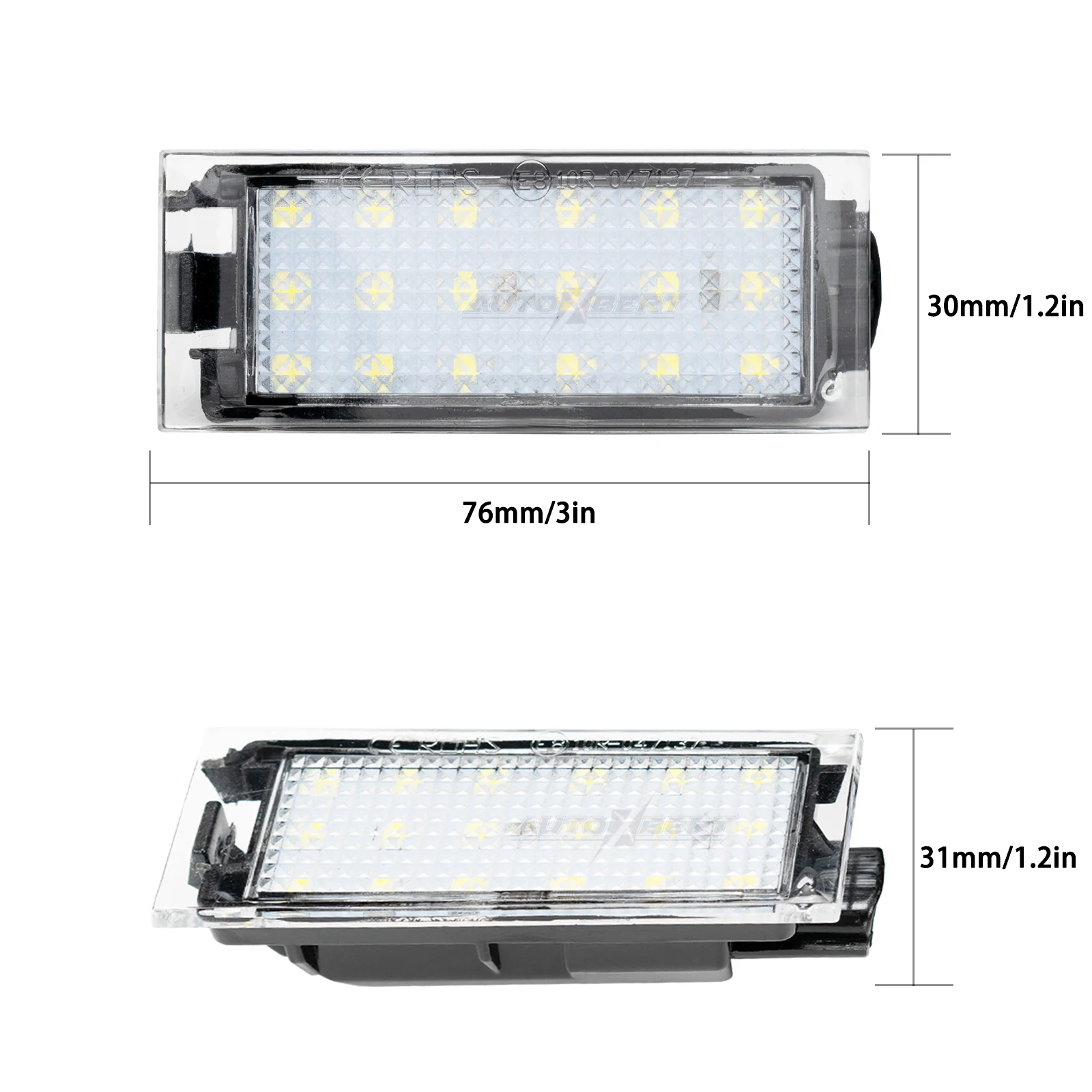18LED Xenon White License Number Plate Light For Renault Clio 3 4 Espace 4 Laguna 2 3 Master 2 Vel Satis Car Exterior Tail Lamp