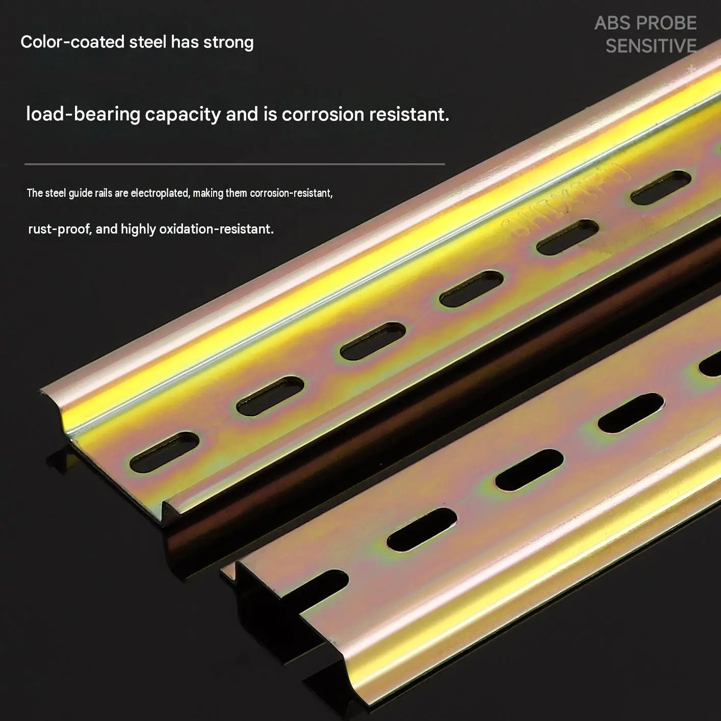 35mm DIN Rail C45 Steel Mounting Track for Circuit Breaker Electrical Distribution Box 10-50cm 0.8-1.0mm