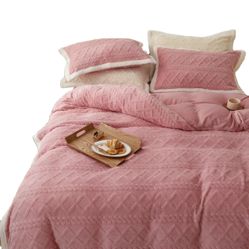 Winter bed sheets bedding set queen size sheet sets bedding wholesale fluffy bedding set