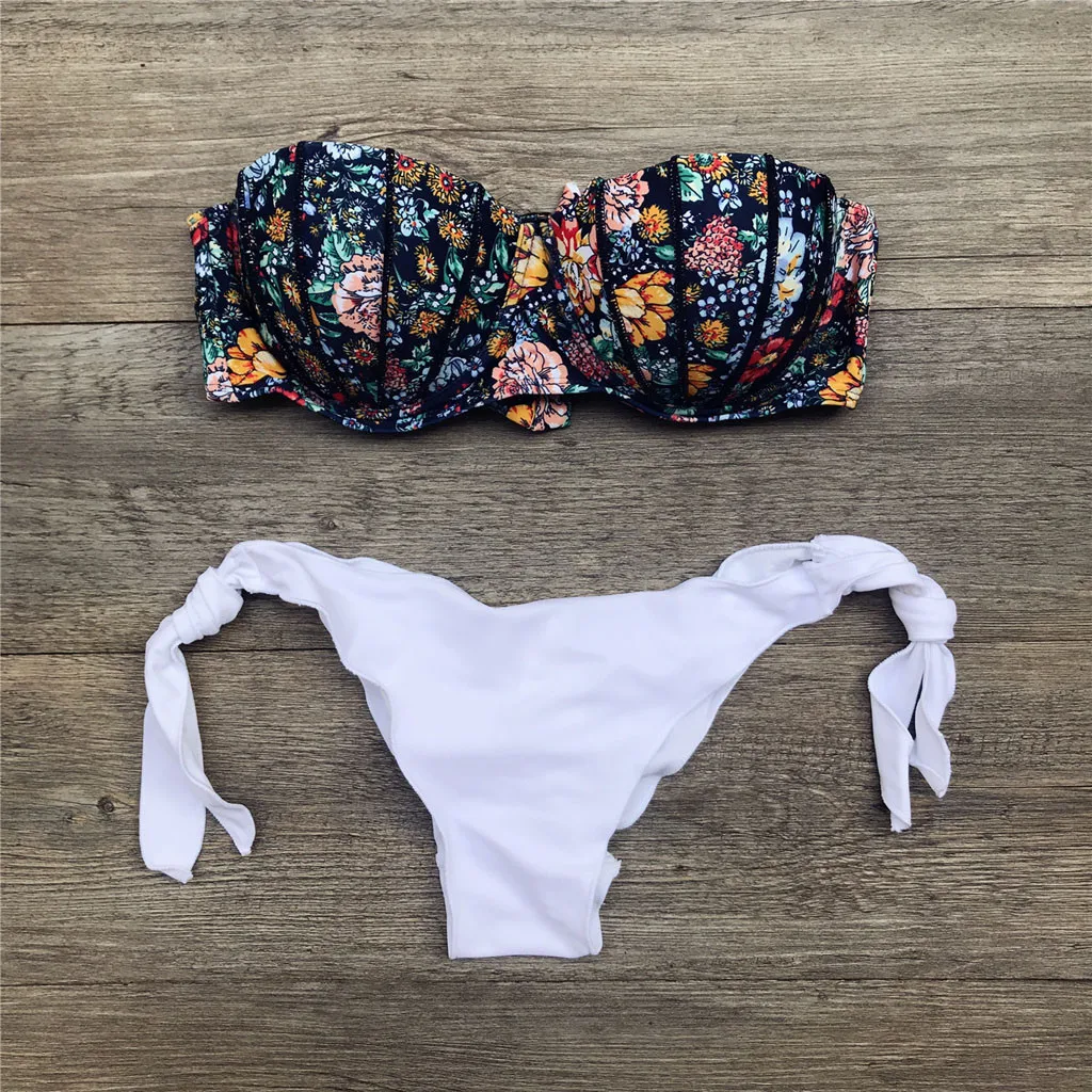 Floral Print Bikini Sets Biquini Swimsuit Wear Set Bathing Fashion Sexy Mujer Women Swimwear Suit Tankinis Set Summer Beachwear