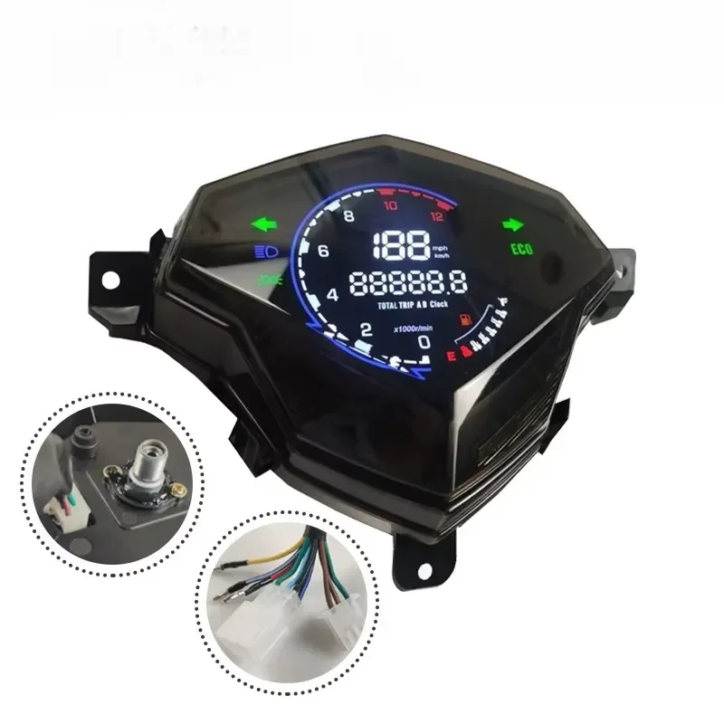 Motorcycle High Definition LCD Meter 125 Odometer Code Meter Fuel Gauge