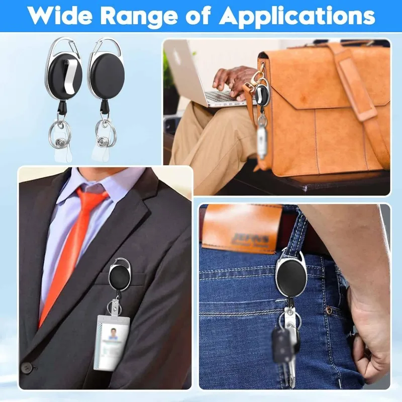 Solid Color Zinc Alloy Plastic Badge Reel Retractable Keychain Exhibition ID Card Clip Working Permit Clips Cards Badge Reels