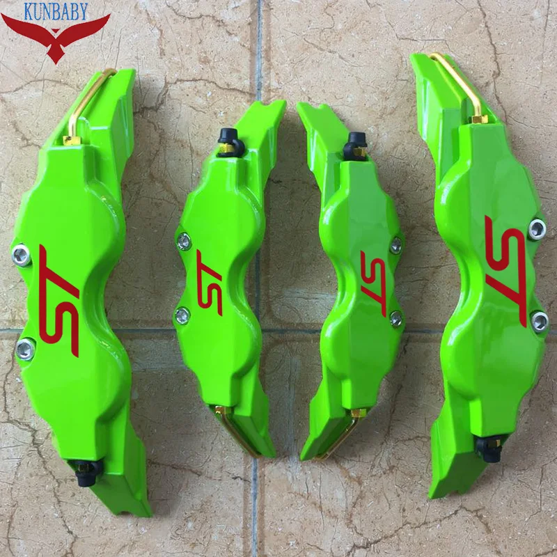 KUNBABY ABS Plastic Disc Brake Caliper Covers ST Line Logo Size L/M/S For Ford Car Styling Free Shipping Size L/M/S 4 Or 2 Pcs