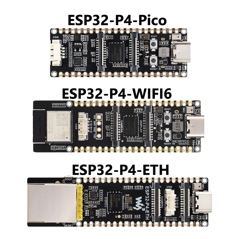 ESP32-P4 WIFI6 ETH Pico Development Board C6 MIPI DSI 10.1inch Display / CSI Camera / Audio Speaker Mic AI Deepseek