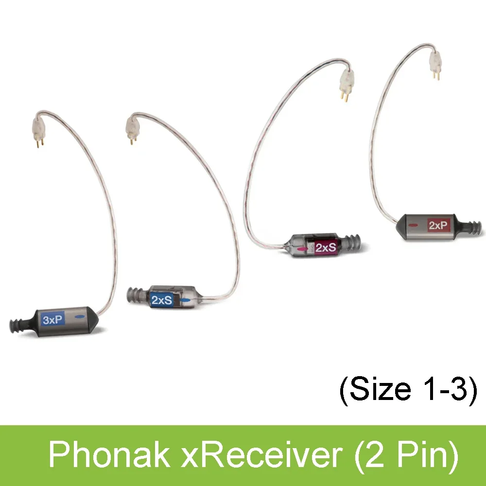 (2 Pin) Phonak and Unitron Hearing aid Receiver Wires Standard (xS) and Power (xP) Receivers