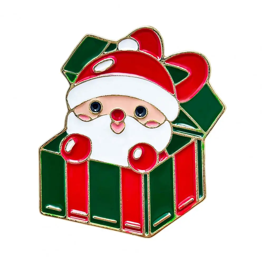 Santa Claus Brooch Enamel Cartoon Father Christmas Pin Sweater Coat Backpack Decor Clothing Accessories Festival Holiday Gift