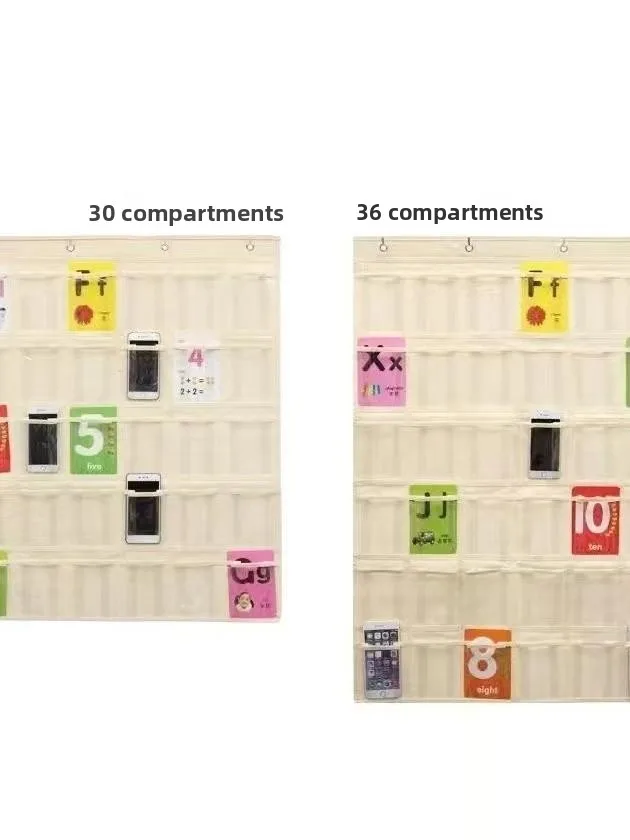 Classroom Wall-Mounted Mobile Phone Storage Bag Kindergarten Card Reception Bag Non-Woven Fabric Japanese Style Bedroom Organ...