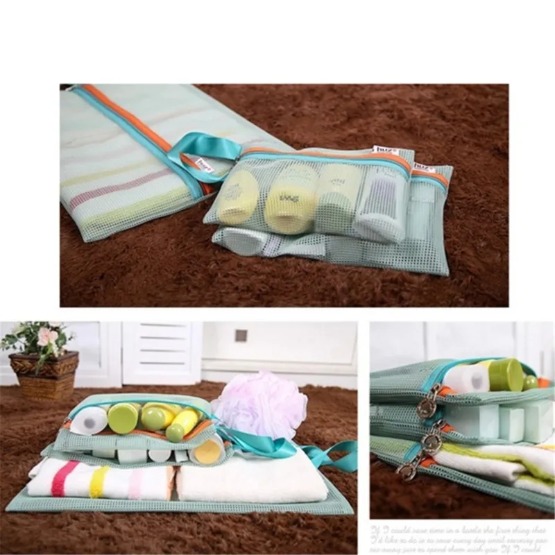 4pcs/set Travel Storage Bag Portable Travel Mesh Bag Case Toiletry Clothes Underwear Hanging Storage Bag Organizer Pouch