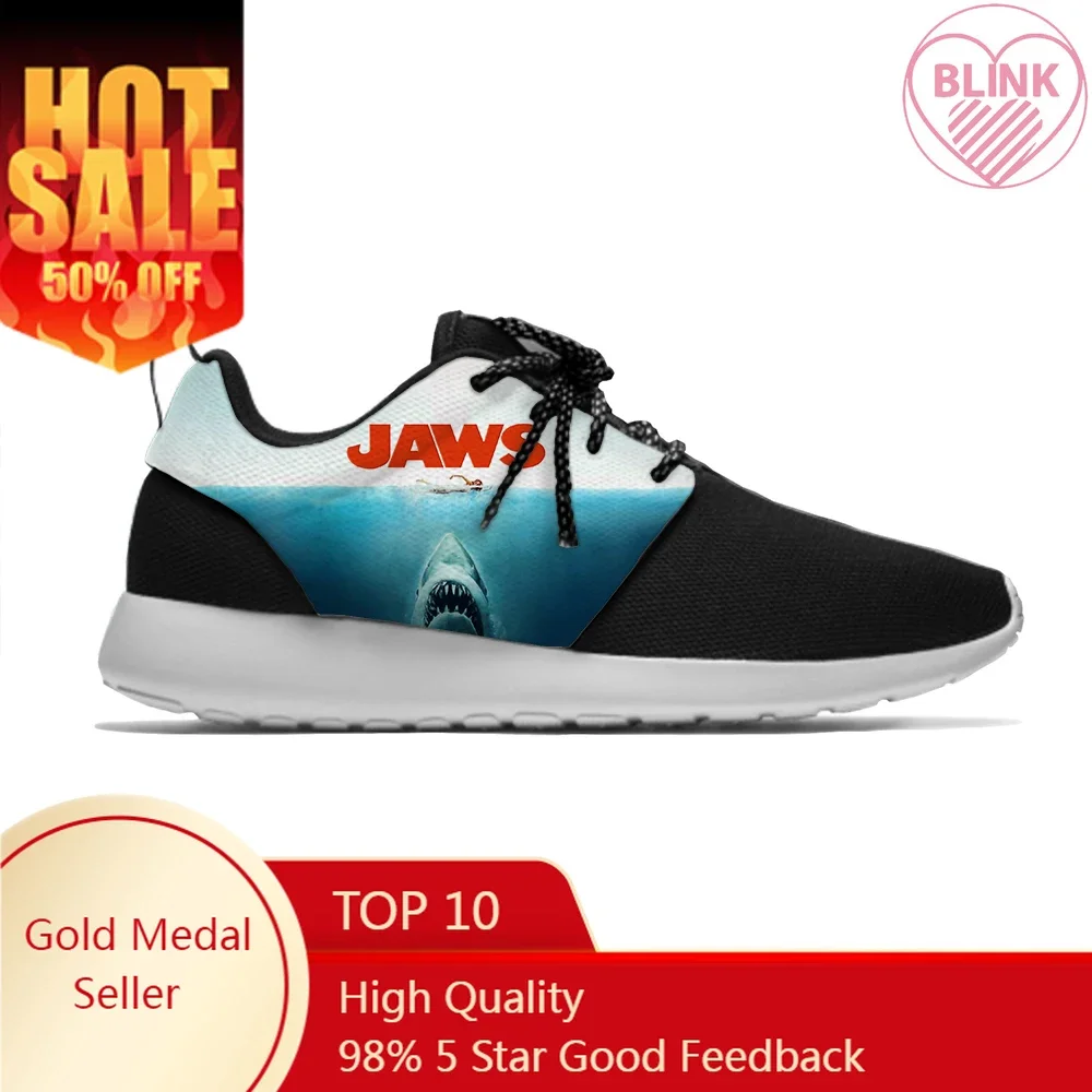 

Anime Cartoon Jaws Movie Shark Horror Scary Funny Sport Running Shoes Casual Breathable Lightweight 3D Print Men Women Sneakers