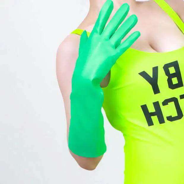 16 Zoll (40 cm) lange Handschuhe aus Leder, Lack-PU, LATEX, Fashion Tech Silver, Subkultur-Accessoires für Damen, leicht, thermisch, Cyberpunk-Stil – Detail 8
