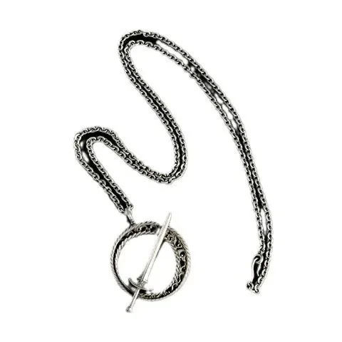 Bean Torpedo Dark Soul Necklace Pendant Dark Moon Sword Around It Is Fashionable and Exquisite