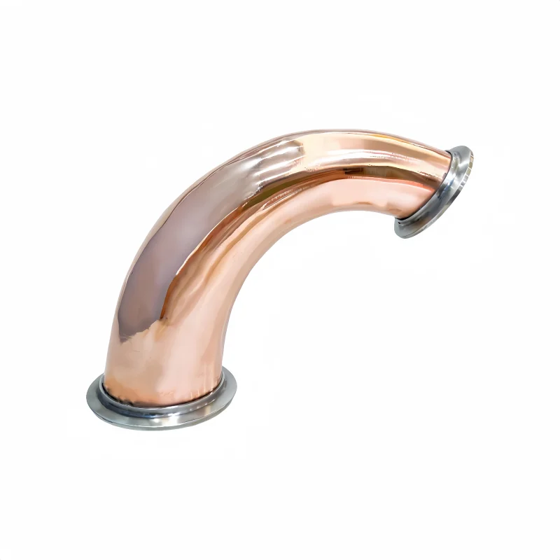 135 Degree 3inch OD91mm X 2inch OD64mm Copper Sanitary Elbow Reducer for Home Brewing Distillation - Beverage Grade