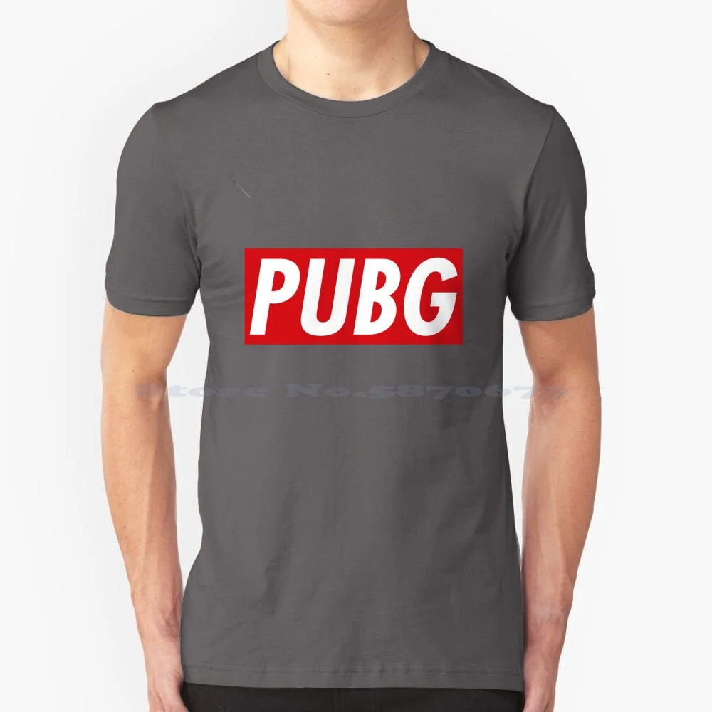 Pubg-Pubg T-Shirt 100% Baumwolle T-Shirt Bratpfanne Logo Gewinner Huhn Abendessen Pubg Buchstaben Schlachtfelder