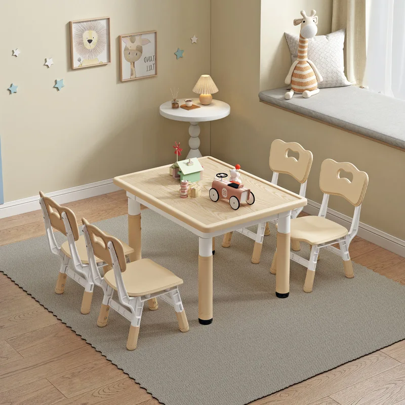 Kindergarten children's table and chair set Lifting table Baby graffiti drawing Children's desk Multifunctional study table