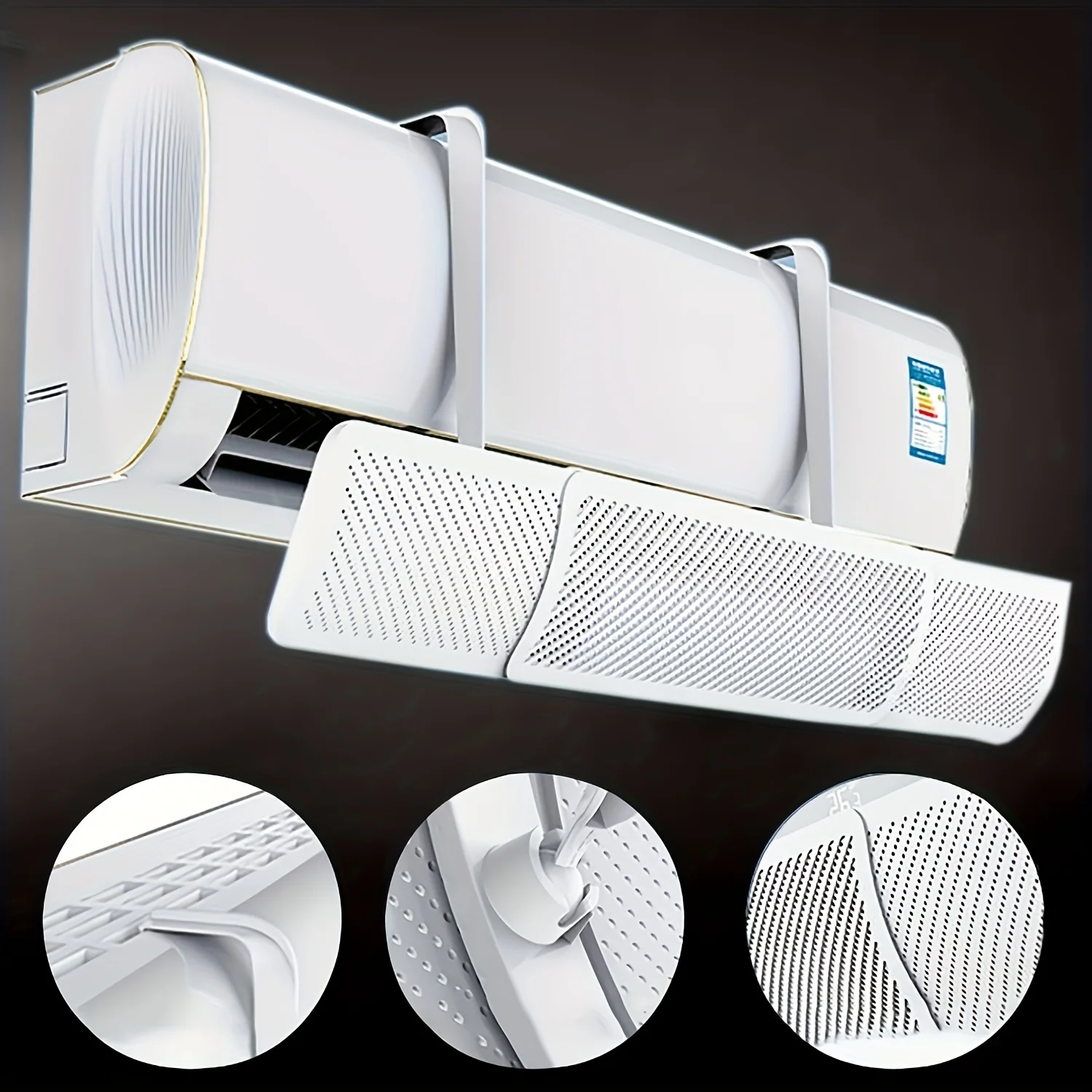 Picture 3: 1PC Air Conditioning Windshield, Anti-straight-blowing Wall-mounted Windshield, No Windshield Installation, Easy Adjustment.