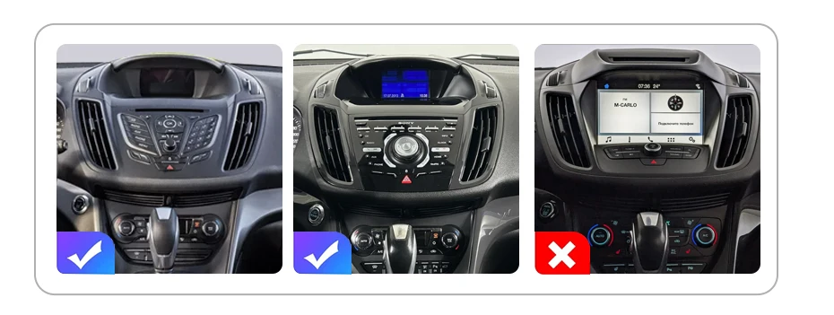 Junsun Drahtlose CarPlay Android Auto Auto Radio Für Ford Escape Kuga 2 C-MAX 2013-2016 GPS Multimedia 2din System – Detail 2