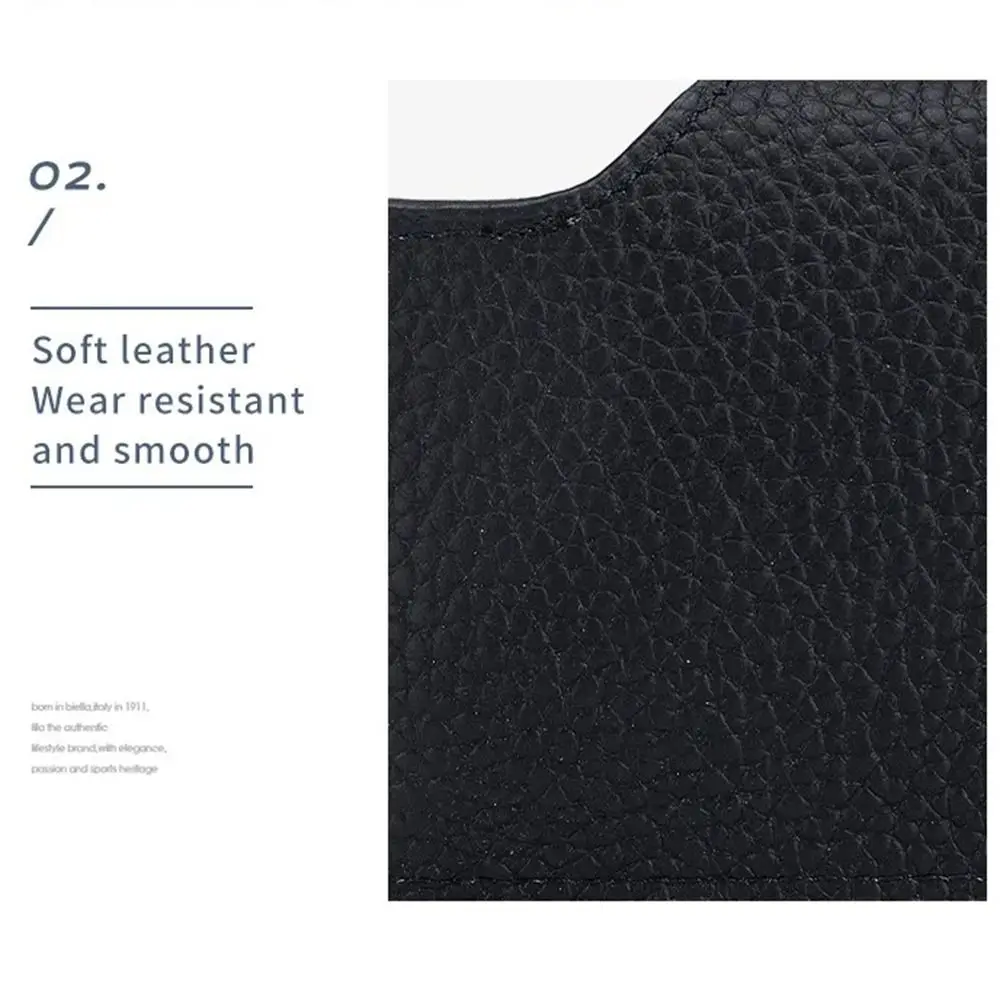 

Portable Genuine Leather Glasses Case Retro Handmade Reading Glasses Storage Bag Cowhide Leather with Bag Pendant