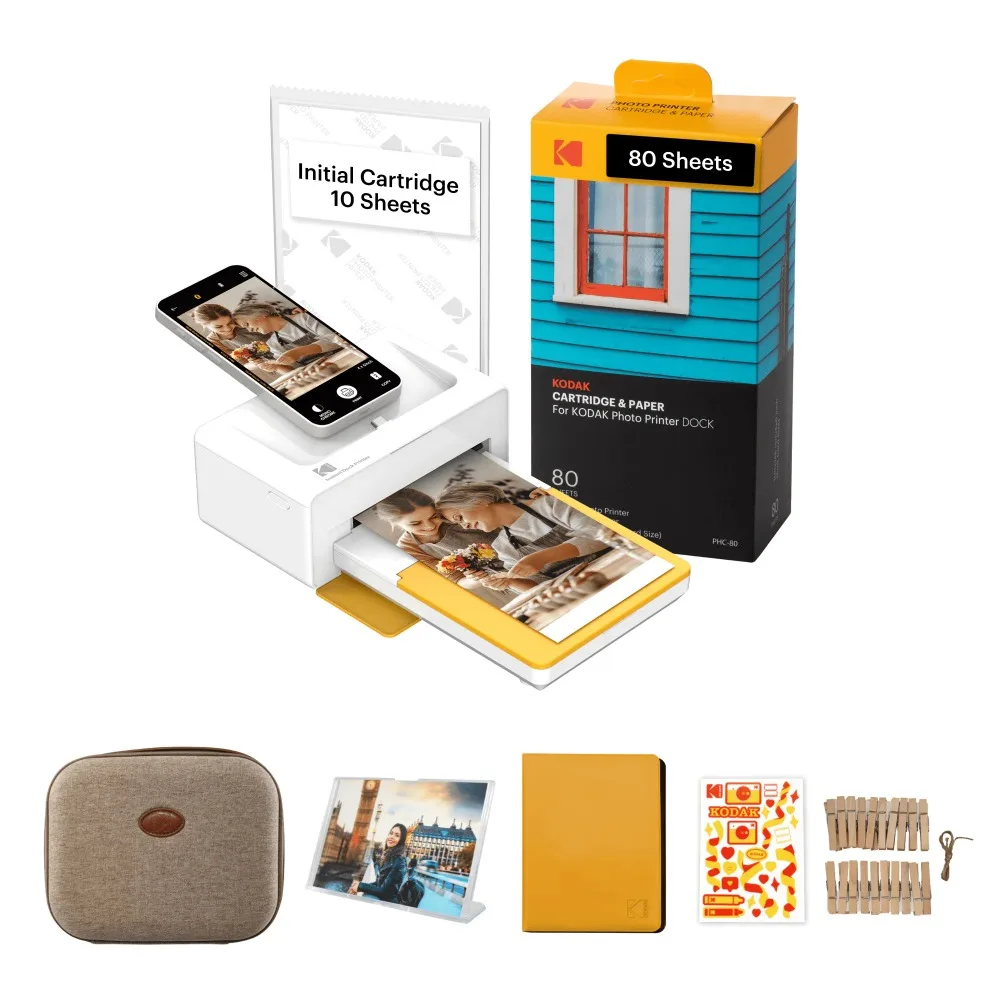 

Dock Plus 4PASS Instant Photo Printer (4x6 inches) + 90 Sheets Gift Bundle
