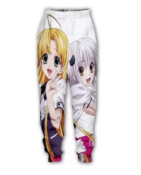 Nieuwe Heren/Dames Anime Middelbare School Dxd 3d Geprint Casual Broek Mode Streetwear Heren Losse Sportieve Lange Broek K031