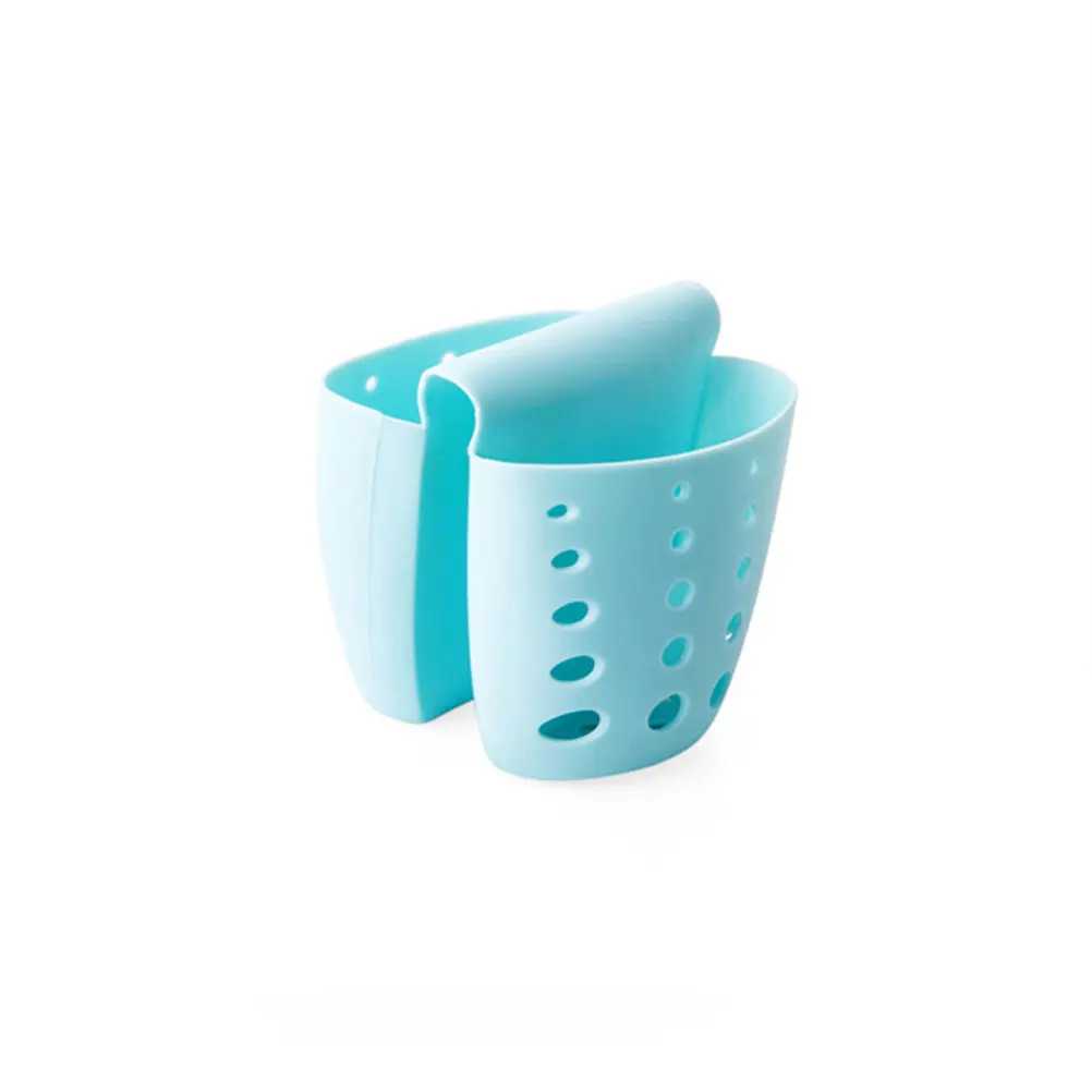 

2 Pcs Drain Basket Drin Rack Non-perforating Kitchen Sponge Holder Suction Hollow Out