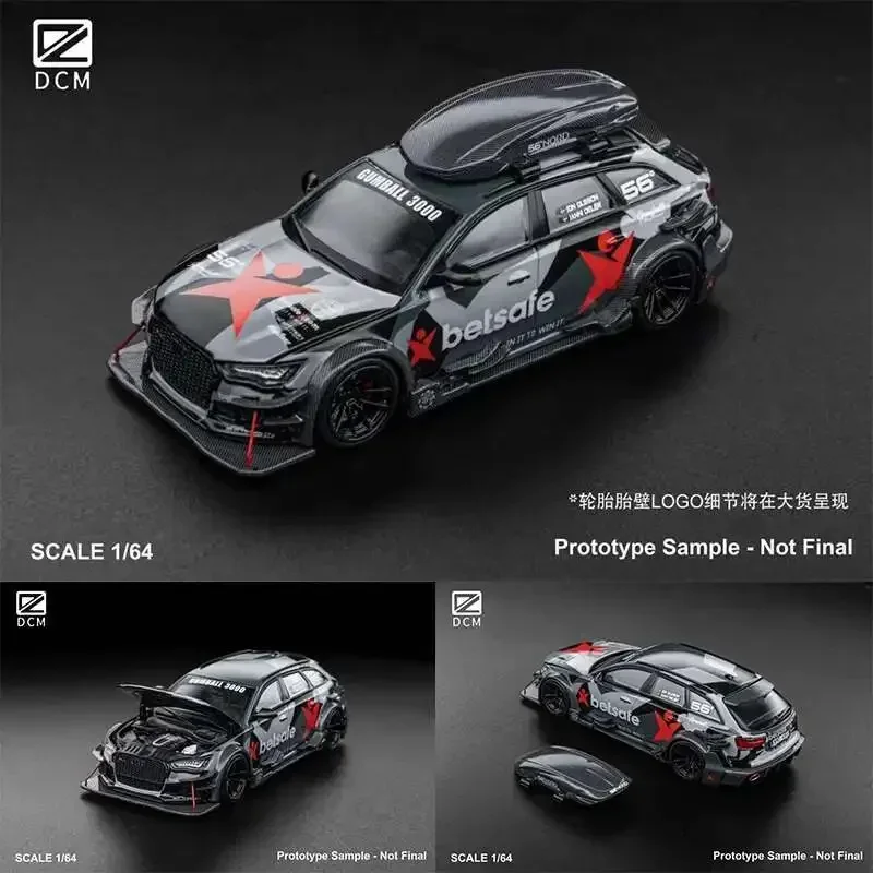 

PreSale DCM 1:64 RS6 C7 Gumball 3000 Openable Hood Diecast Diorama Car Model Collection Miniature Toys