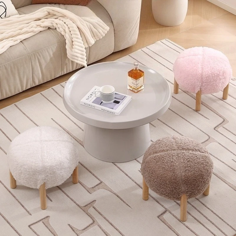 Modern luxury Flannel Stool Ottoman Footrest Home Furniture Hallway Ottoman Living Room Furniture Stools Ottomans chair