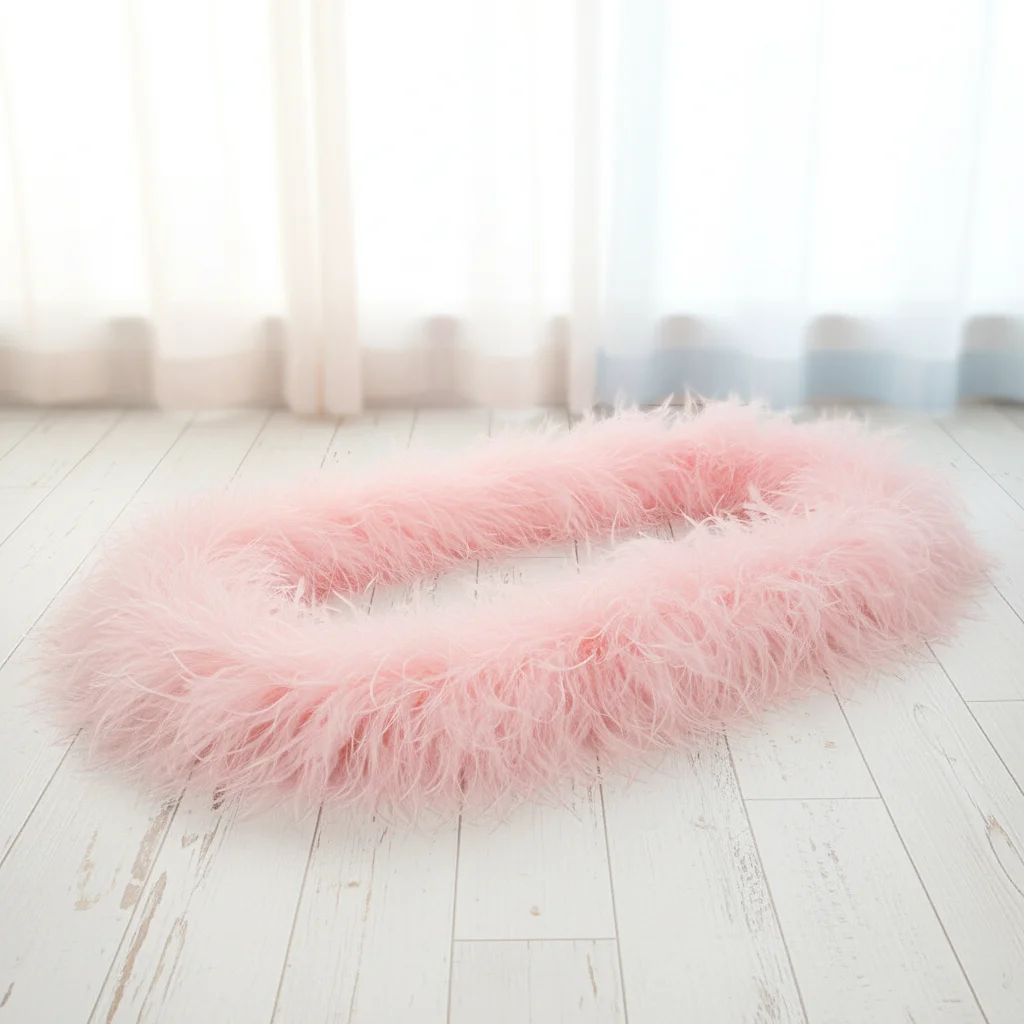 

2M Long 5 Layer Pink Ostrich Feather Boa Thick Fluffy Feather Trim for Dance Dress Costume Stage Party Decoration