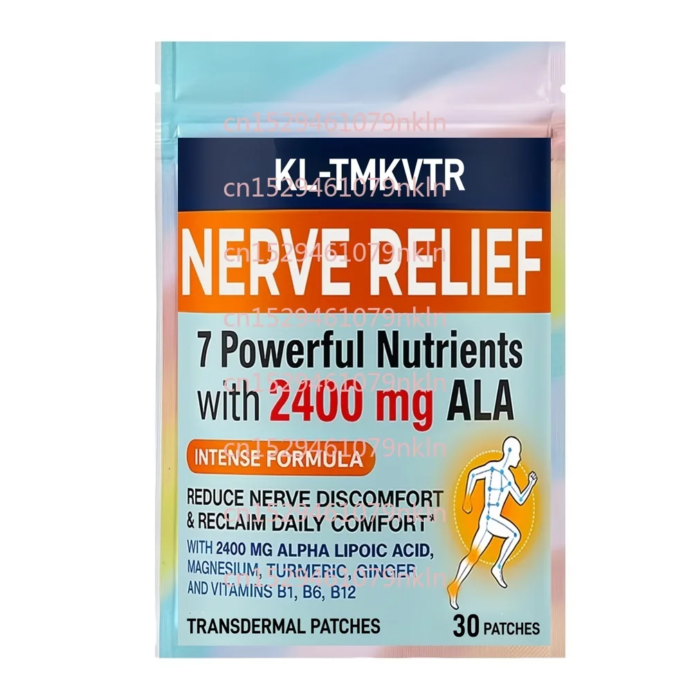 30 parches para aliviar el nervio, neuropatía, soporte para ciática, parches transdermicos con ácido alfa lipoico, reducen la incomodidad nerviosa
