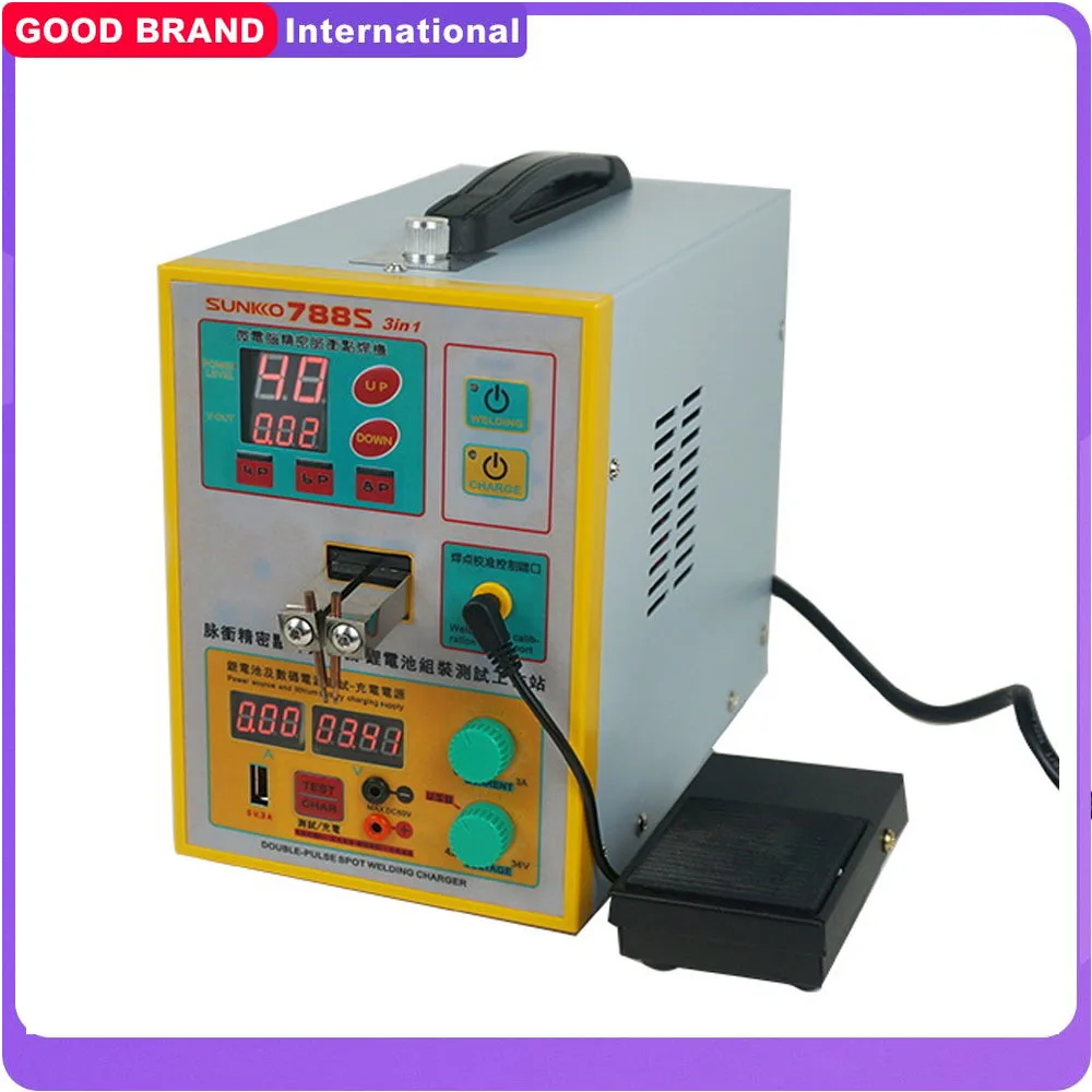 

Dual Digital Display Battery Spot Welding Machine SUNKKO 788S Lithium Battery Welding Machine double pulse wave with high energy