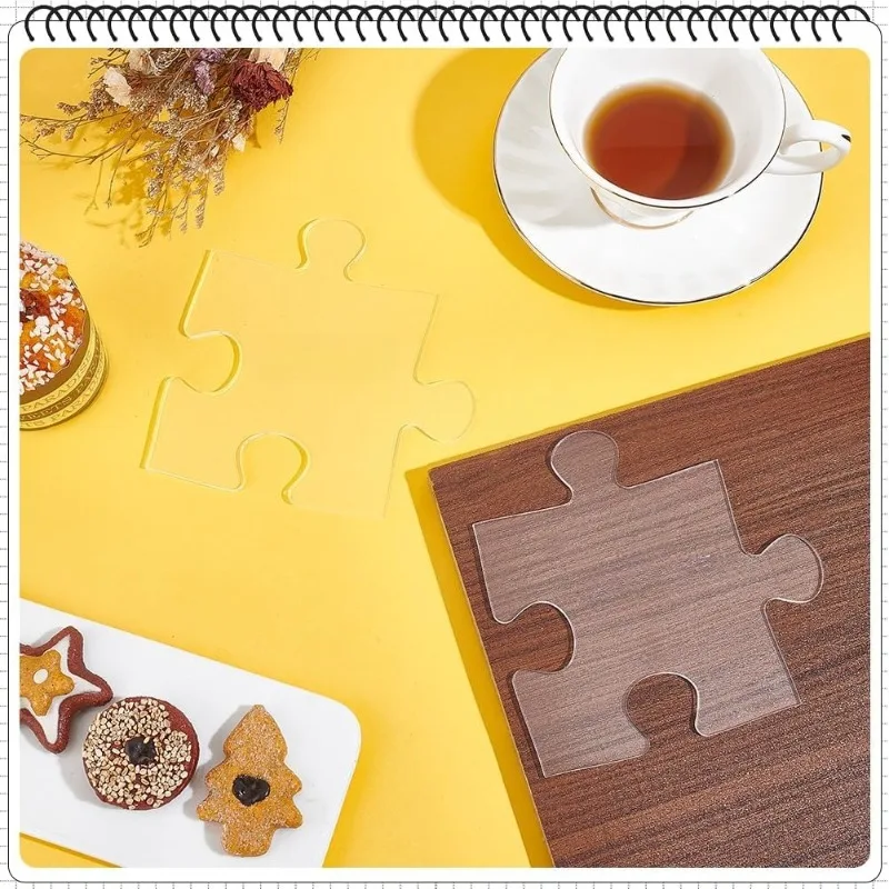 Acrylic Puzzle Woodworking Template 3/4/5/6/7Inch Specialized for Cutting Board Handles Kitchen Charcuterie Serving Board Making