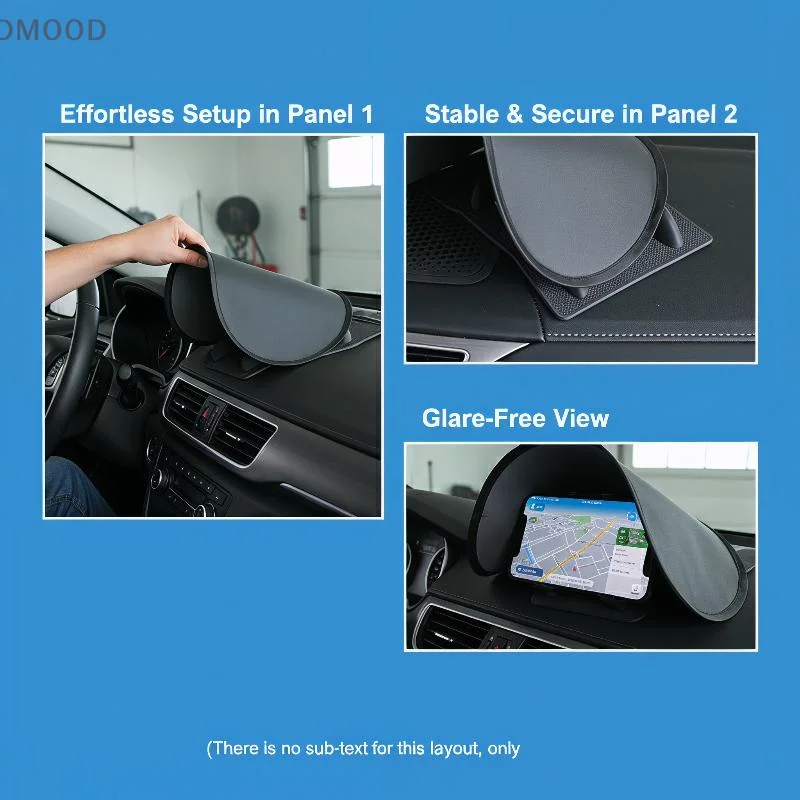 【CR】Heat Resistant GPS Sunshade for Cars Ensures Clear Screen Visibility Daytime