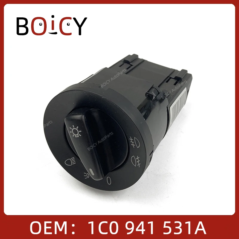 BOICY Headlight Head Fog Parking Light Switch Control Fit For Golf 4 Bora MK4 Passat B5 Polo Beetle 1C0 941 531A 1C0941531A