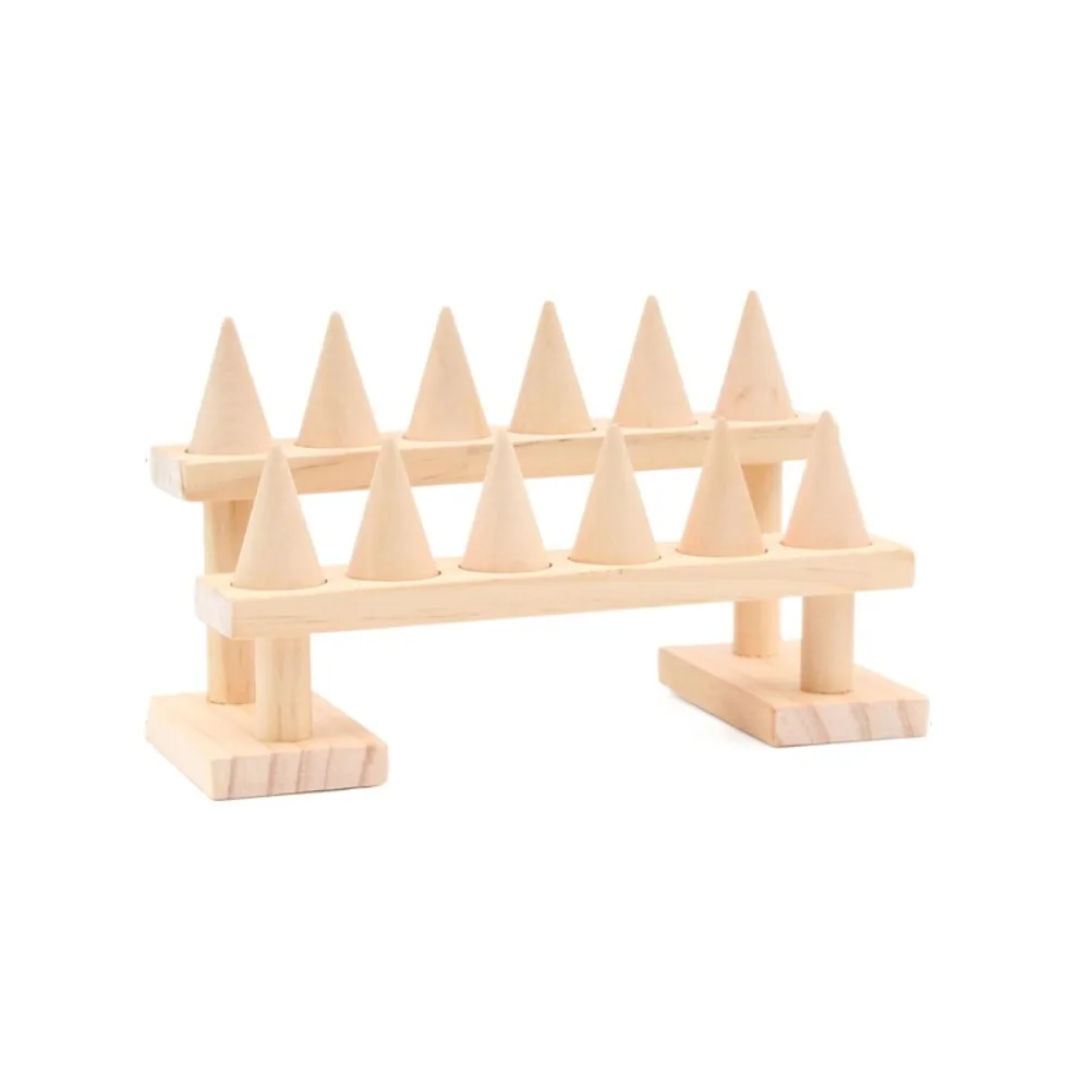

Multi-layer Cone Ring Display Stand Modern Bracelets Necklace Bangle Storage Tray Organizer Space Saving