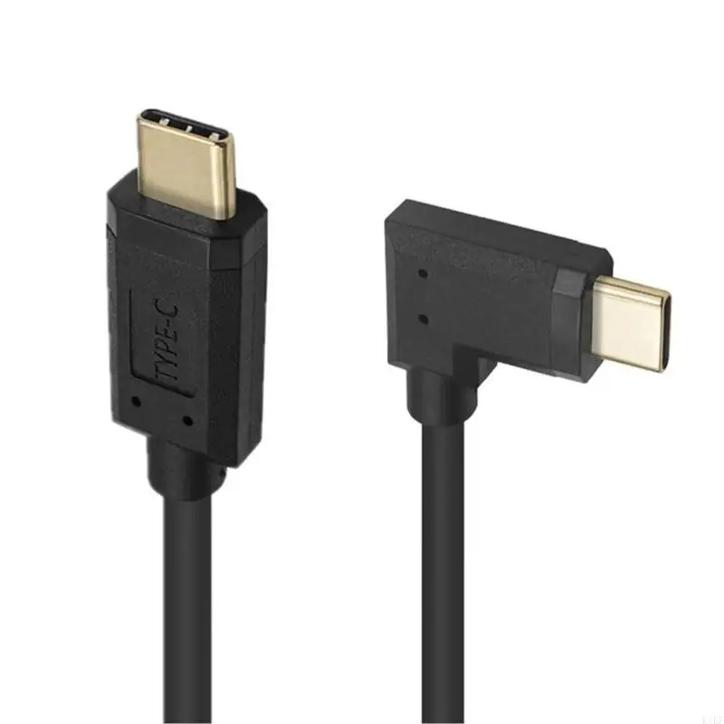 USB C a USB C Cable Ángulo recto USB C Cable carga rápida 10 Gbps Transferencia datos K1KF