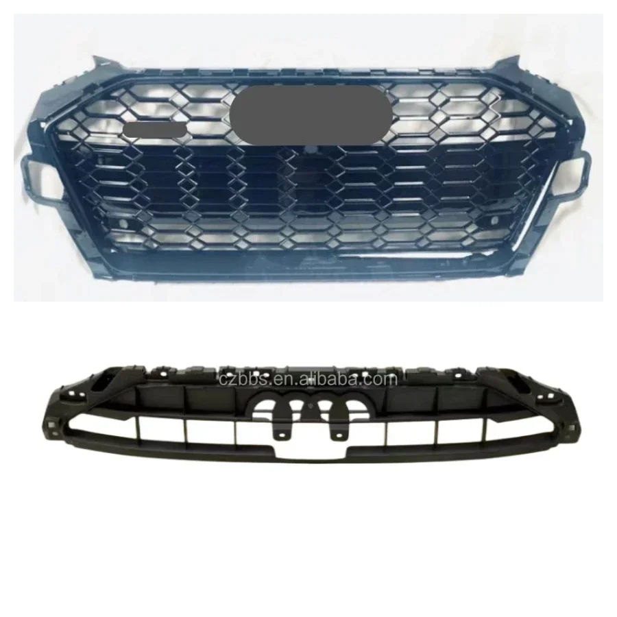 

whole grill for Audi A4 Non S-line B9.5 sport style Front bumper grill with honeycomb grille ABS change to S4 2020-2022 tools