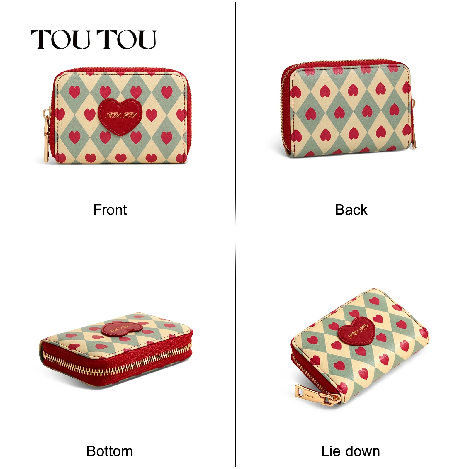 TOUTOU New Love Card Case Coin Bag Original Design Wallet Card Case Anti-Theft Credit Card Holder Coin Pouch Coin Bag